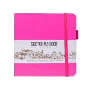 Блокнот для зарисовок Sketchmarker 20х20 140г 80л Неоновая фуксия