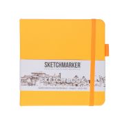 Блокнот для зарисовок Sketchmarker 20х20 140г 80л Неоновый апельсин