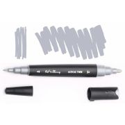 Маркер акрил. Fat&Skinny Pearl silver двусторонний