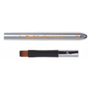Кисть синтетика плоская № 8 имит. колонка ручка складная