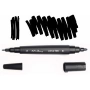 Маркер акрил. Fat&Skinny Black двусторонний