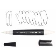 Маркер акрил. Fat&Skinny Titanium white двусторонний