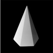 Гипсовая фигура пирамида шестигранная h=20см