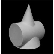 Гипсовая фигура сечение цилиндра в конусе h=20см