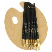 Набор кистей щетина плоская Рублев «Палитра №42» 10шт