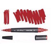 Маркер акрил. Fat&Skinny Brilliant red двусторонний