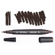 Маркер акрил. Fat&Skinny Burnt umber двусторонний