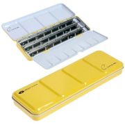 Пенал для акварели Сонет на 21 кювету металл Желтый