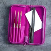 Набор складных кистей Oro Rosso синтетика Ассорти 3шт в пенале