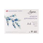 Альбом-склейка для акварели «Ладога» А4 300г 12л 100%хл, гладкая