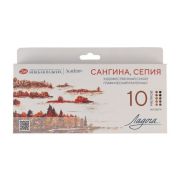 Сангина/сепия ассорти Ладога 10шт