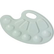 Палитра пластик. овальная Цветик 15,5х21,5 10 яч.