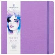 Скетчбук для акварели Greenwich Line 150х200 200г 100%хл 18л сиреневый