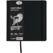 Скетчбук Гамма «Студия» 200х200 140г черный 80л бумага черная