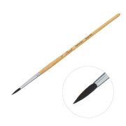 Кисть белка микс круглая № 2 Сонет короткая белая ручка