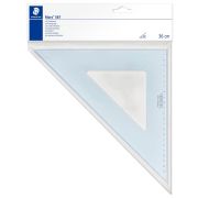 Угольник Mars 45/45 длина 36см шкала 23см пластик прозрачный