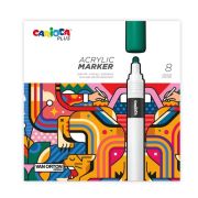 Набор акриловых маркеров «Carioca Plus» Acrylic 2мм 8цв. пулевидный