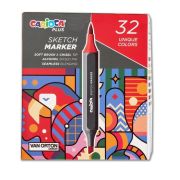 Набор маркеров для скетчинга «Carioca Plus» 2мм 32цв. кисть/перо скошенное