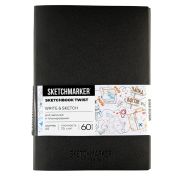Скетчбук Sketchmarker Sketch&Write два в одном A5 140г 40л белая/70г 60л бумага в точку