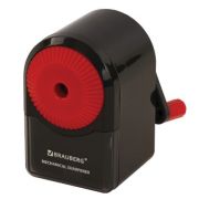 Точилка механическая BRAUBERG «ULTRA» для карандашей. корпус черный с красным