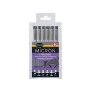 Набор капиллярных ручек Pigma Micron 6шт (0.2, 0.25, 0.3, 0.35, 0.45, 0.5) Черный