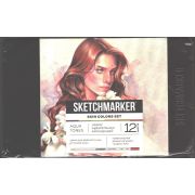 Набор акварельных карандашей Sketchmarker «Оттенки кожи» 12цв металл