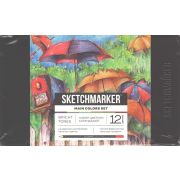 Набор цветных карандашей Sketchmarker «Основные цвета» 12цв металл