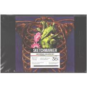 Набор цветных карандашей Sketchmarker «Универсальный» 36цв металл