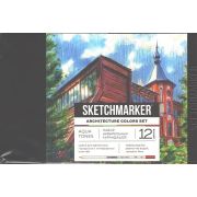 Набор акварельных карандашей Sketchmarker «Архитектура» 12цв. металл