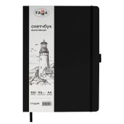 Скетчбук Гамма «Студия» А4 110г/м черный 100л бумага-слоновая кость