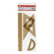 Средний чертежный набор (линейка, 2 угольника, трансп.) Koh-I-Noor