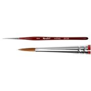 Кисть колонок круглая № 00 ручка фигурная бордовая