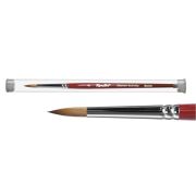 Кисть колонок круглая № 1 короткая бордовая ручка (в тубе)