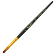 Кисть синтетика овальная под колонок № 6 ручка короткая черная