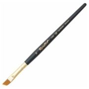 Кисть синтетика наклонная №10 ручка короткая черная