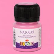 Краска акрил. Декола матовая Розовая 20мл