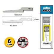 Лезвие OLFA пильное для ножа 6мм 3шт