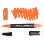 Маркер акрил. Fat&Skinny Saffron orange двусторонний