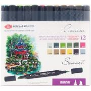 Набор спирт. маркеров Сонет Twin Brush «Ландшафт» 12шт